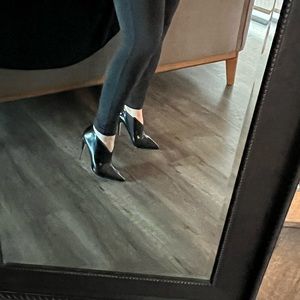 Nine West bootie. Black patent leather.